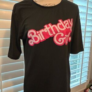 NEW Birthday Girl Black and Pink Kids T-Shirt